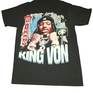 Black Graphic Tee King Von
